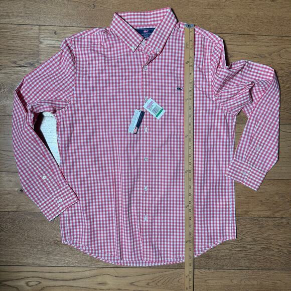 Vineyard Vines Slim Fit Whale Button Down Shirt SZ L Mens Sandy Cay Check Jetty - Picture 6 of 6